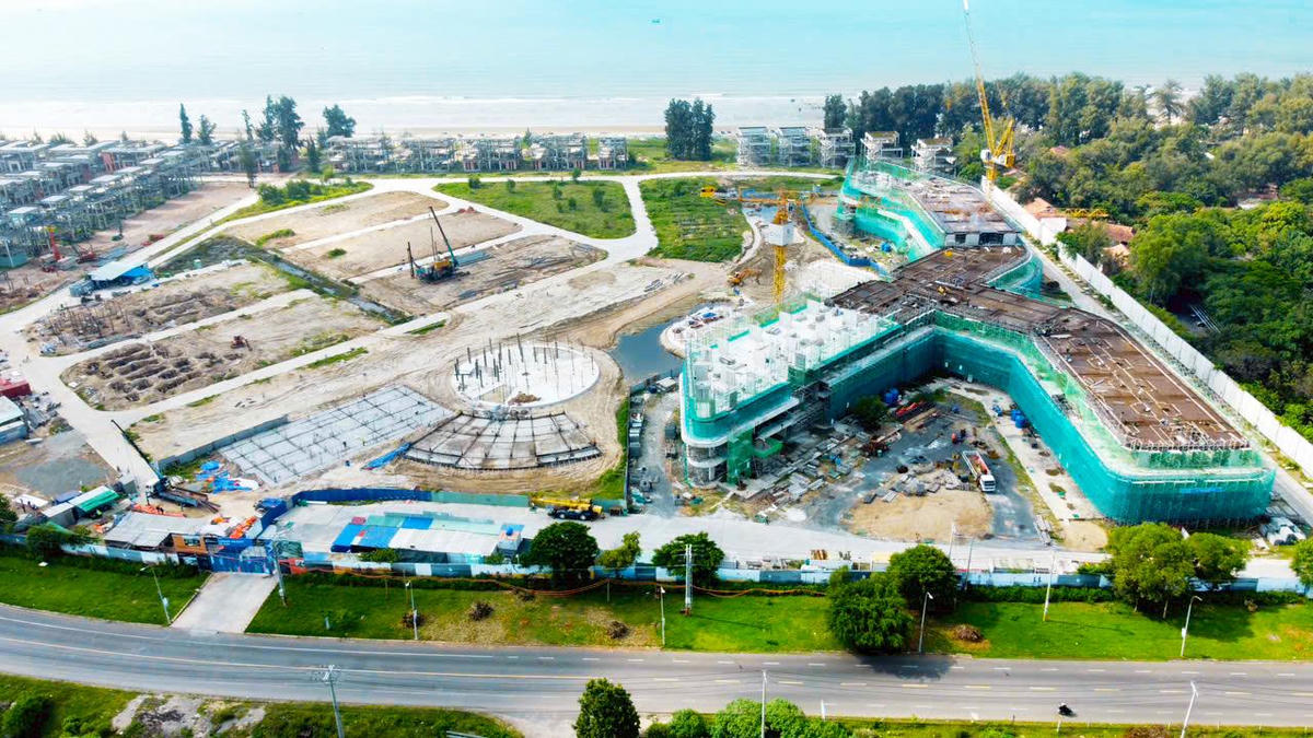 Charm Resort Hồ Tràm đang tăng tốc thi công với các hạng mục thấp tầng, cao tầng và Goco Spa