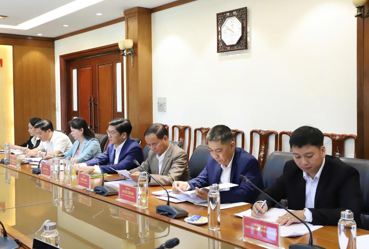 Các đại biểu tham dự cuộc làm việc.