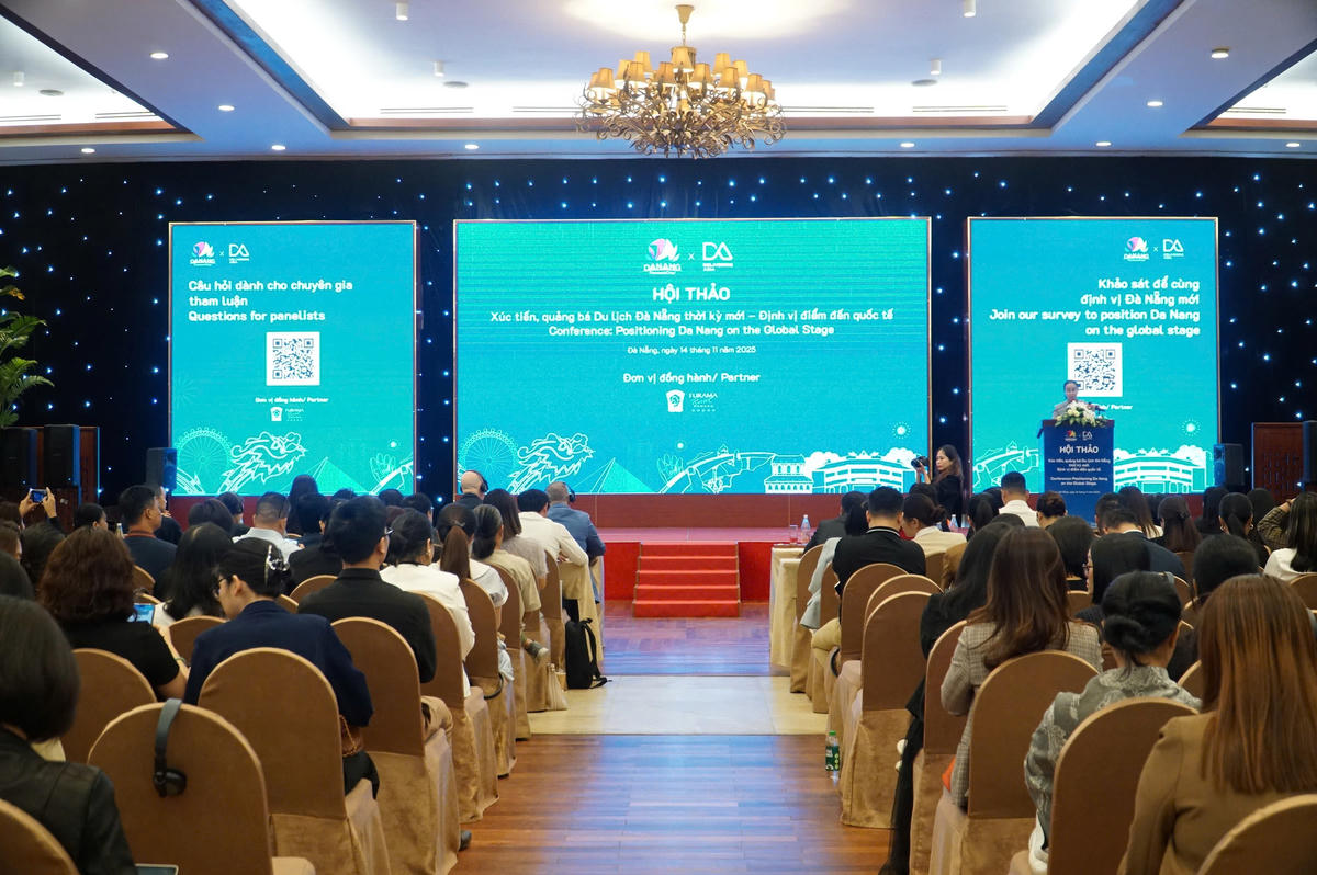 Hội thảo&nbsp;“Xúc tiến, quảng bá du lịch Đà Nẵng thời kỳ mới – Định vị điểm đến quốc tế” tại Cung hội nghị quốc tế ICP. Ảnh: Nguyễn Tú.