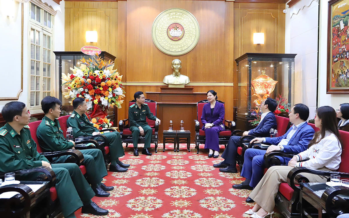 Quang cảnh buổi tiếp. Ảnh: Văn Hiển