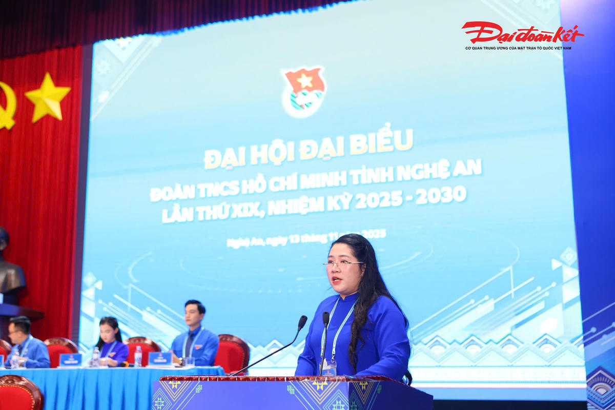 Chị Nguyễn Thị Phương Thúy - Bí thư Tỉnh đoàn khoá XVIII tái đắc cử Bí thư Tỉnh đoàn khoá XIX, nhiệm kỳ 2025-2030. Ảnh: ĐB