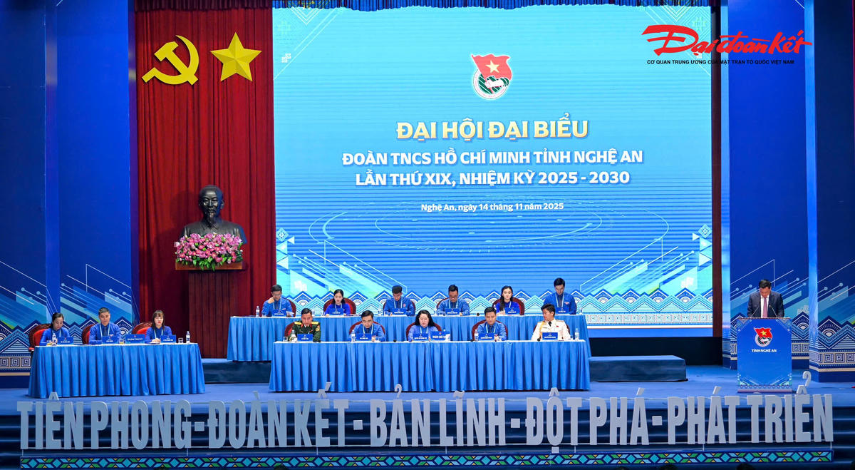 Đại hội Đại biểu Đoàn TNCS Hồ Chí Minh tỉnh Nghệ An lần thứ XIX, nhiệm kỳ 2025 - 2030. Ảnh: ĐB. 
