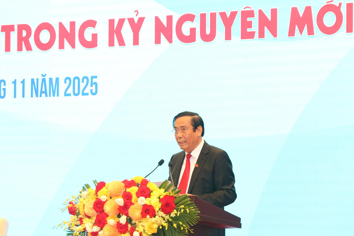 Ông Nguyễn Thanh Bình, Chủ tịch Hội Người cao tuổi Việt Nam&nbsp;phát biểu tại Hội thảo. Ảnh: Tiến Đạt.