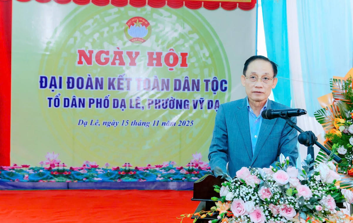 Bí thư Trung ương Đảng, Bộ trưởng Bộ Ngoại giao Lê Hoài Trung phát biểu tại Ngày hội. Ảnh: H.L.