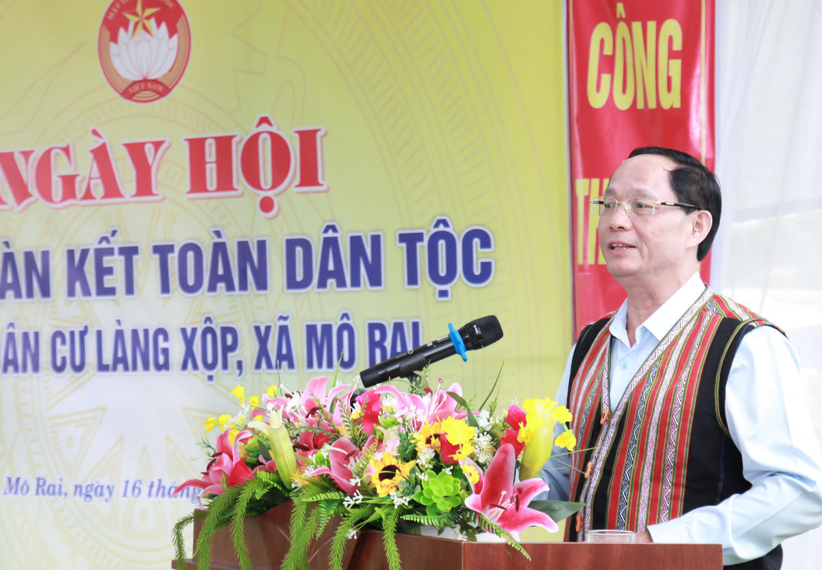 Phó Chủ tịch Quốc hội Trần Quang Phương phát biểu tại ngày hội. Ảnh: CV.