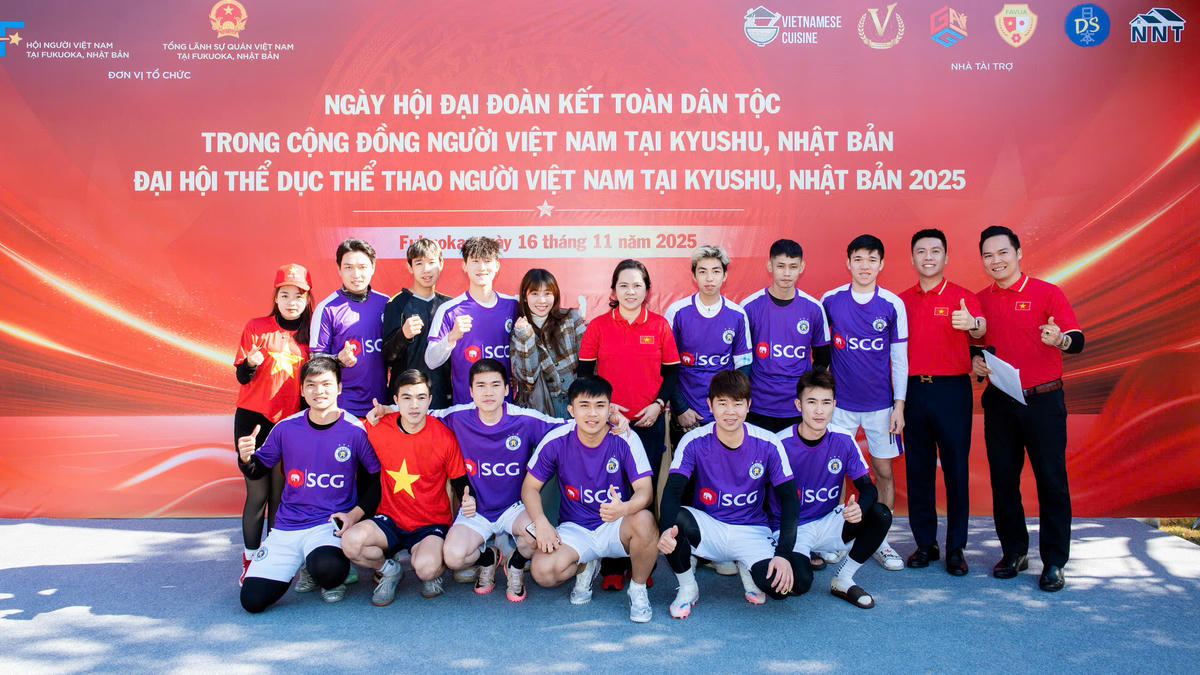 “Ngày hội Đại đoàn kết toàn dân tộc trong cộng đồng người Việt Nam tại Kyushu – Nhật Bản và Đại hội Thể dục Thể thao người Việt Nam tại Kyushu năm 2025” lần đầu tiên được tổ chức tại Nhật Bản.&nbsp;