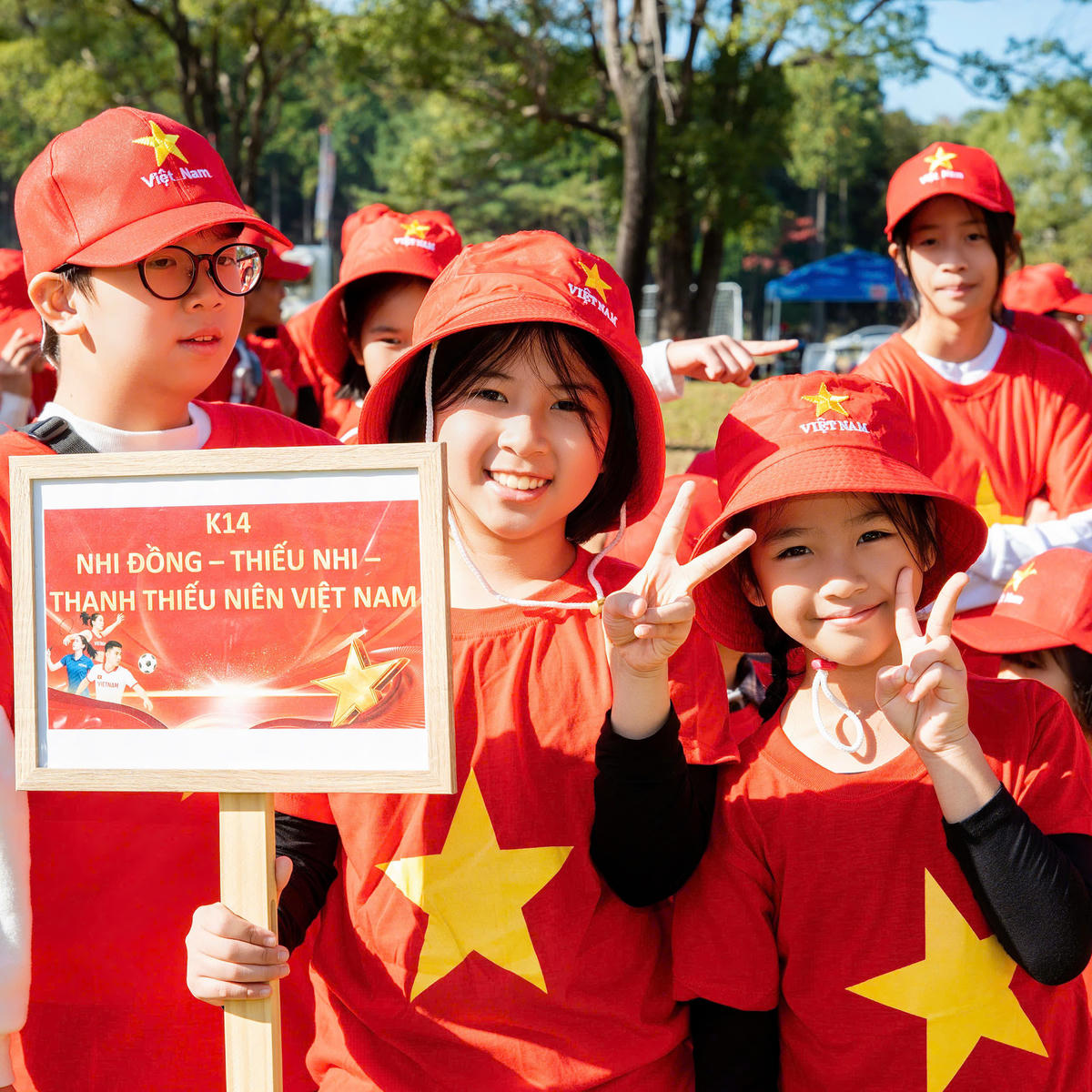 Con em người Việt Nam tại Nhật Bản tham dự Ngày hội đại đoàn kết toàn dân tộc tại&nbsp;Fukuoka.&nbsp;