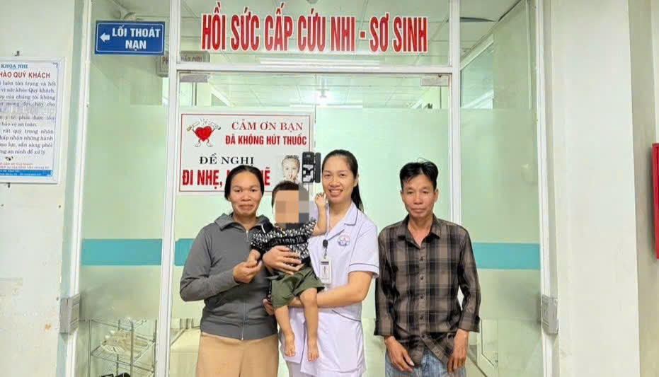 Bé trai đã ổn định, được xuất viện. Ảnh: BVCC.