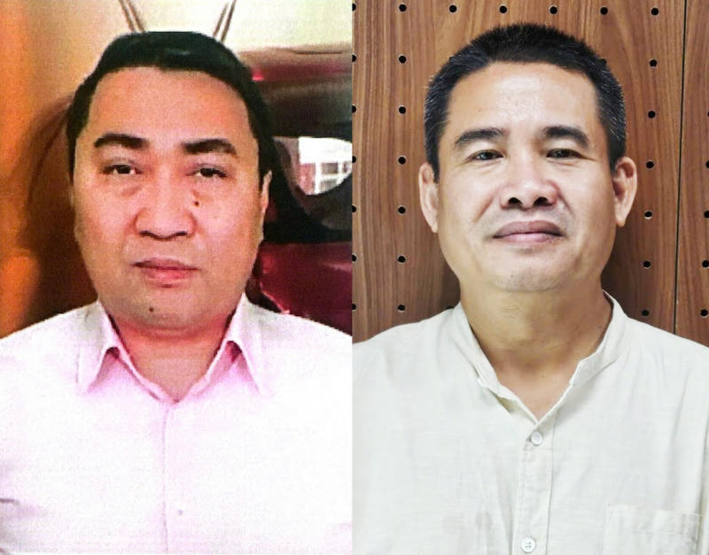 Bị can Lê Trung Khoa (trái) và Đỗ Văn Ngà (phải). Ảnh Báo CAND