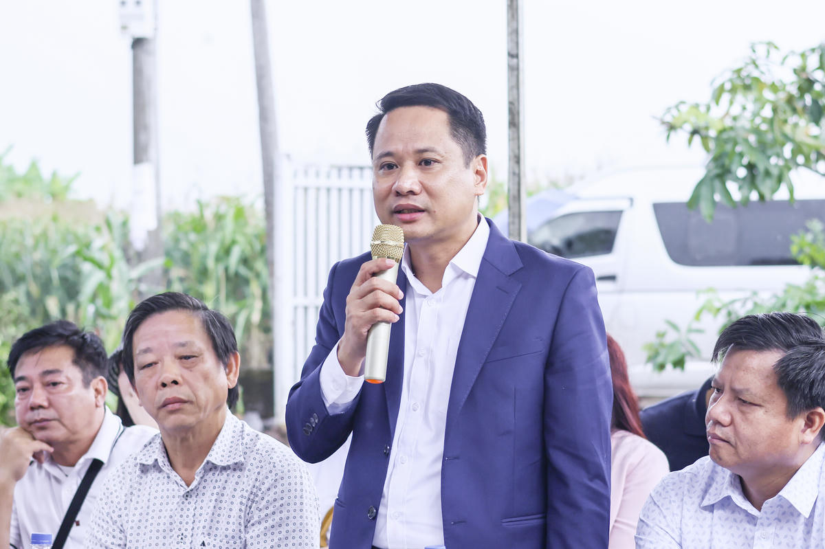 Nhà báo Trương Thành Trung, Tổng Biên tập Báo Đại đoàn kết phát biểu tại buổi lễ. Ảnh: Quang Vinh.