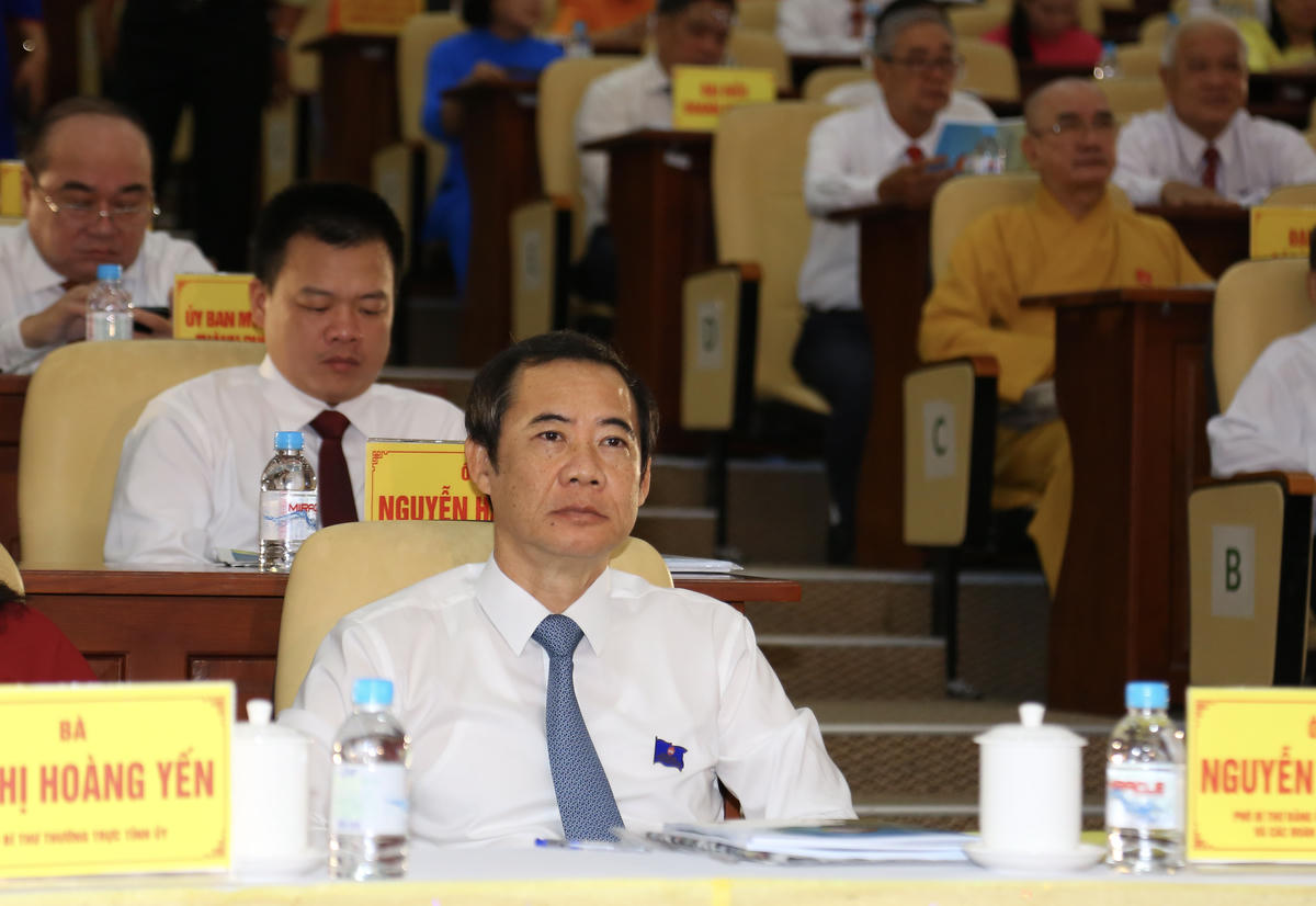 Ông Nguyễn Thái Học - Phó Bí thư Đảng ủy MTTQ, các đoàn thể Trung ương tại Đại hội. (ảnh: Thanh Tiến)