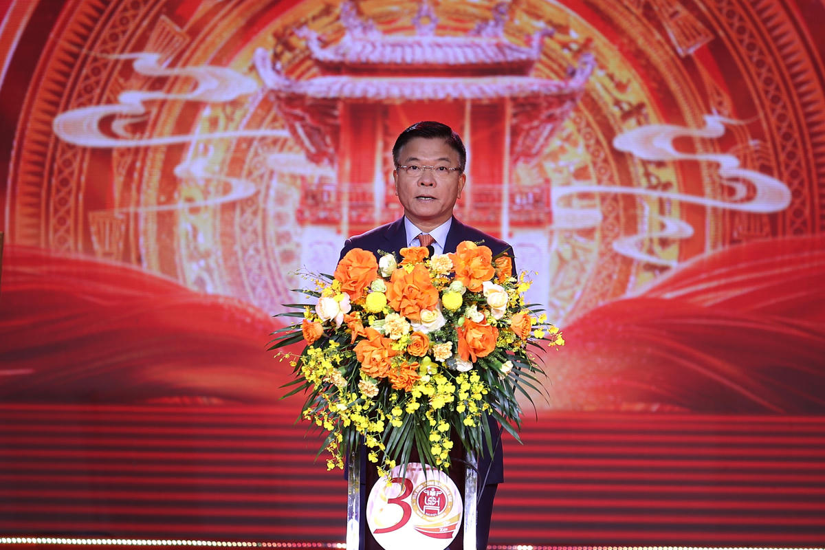 Phó Thủ tướng Lê Thành Long phát biểu tại buổi lễ.