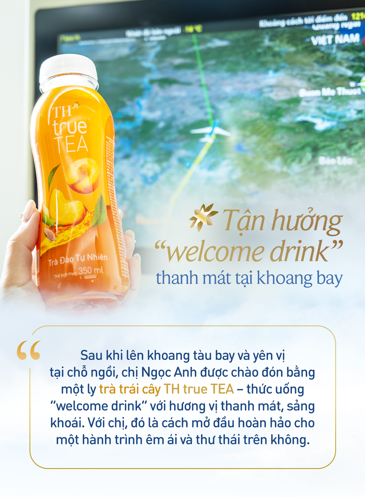 Tái tạo năng lượng giữa không trung cùng thực đơn lành sạch từ TH true MILK