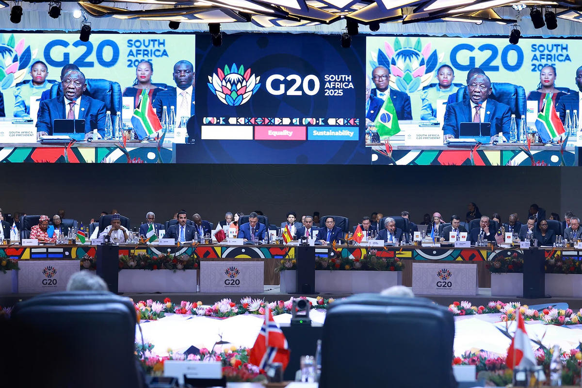 Hội nghị Thượng đỉnh G20 năm 2025 diễn ra từ ngày 22-23/11, có chủ đề là "Đoàn kết, bình đẳng và phát triển bền vững" - Ảnh: VGP/Nhật Bắc