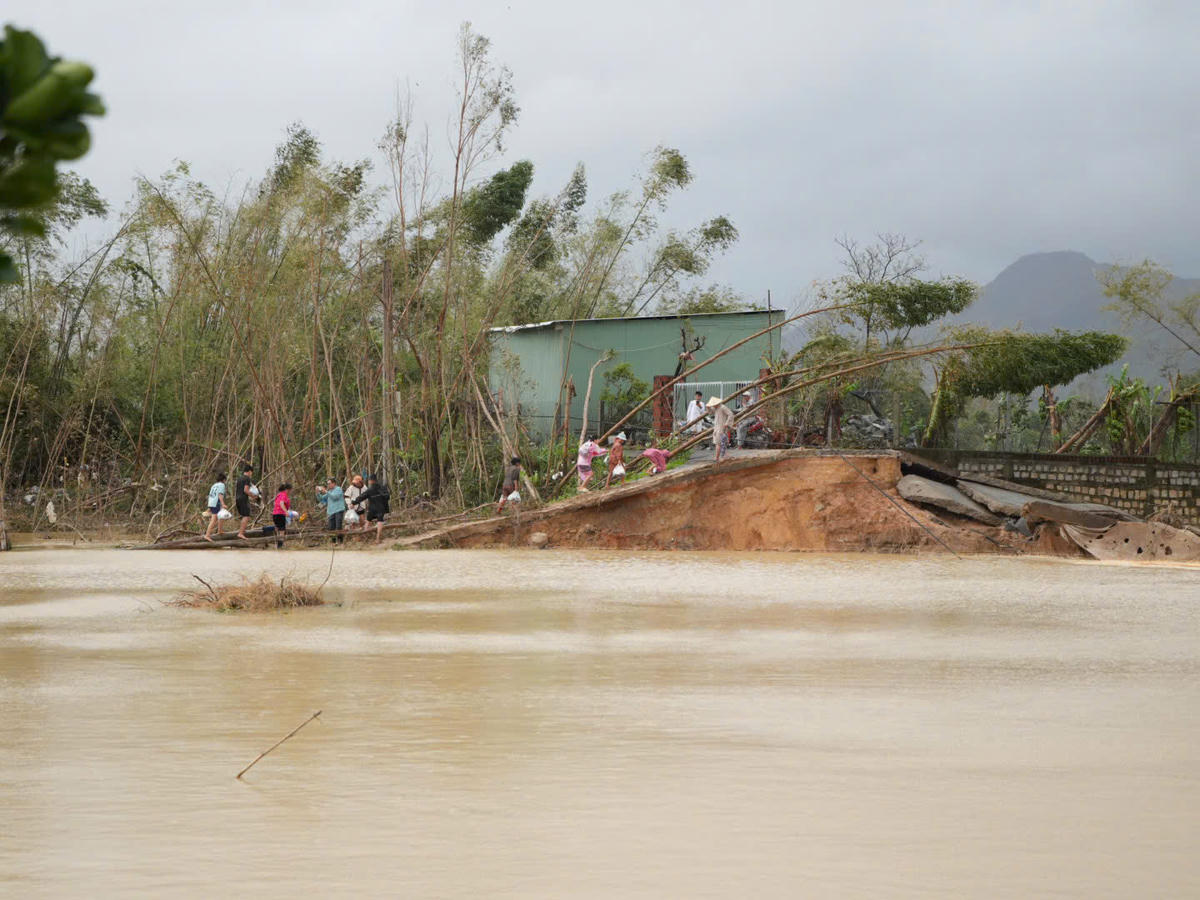 Đoạn đê Luật Lễ, xã Tuy Phước, tỉnh Gia Lai. Ảnh: CV.