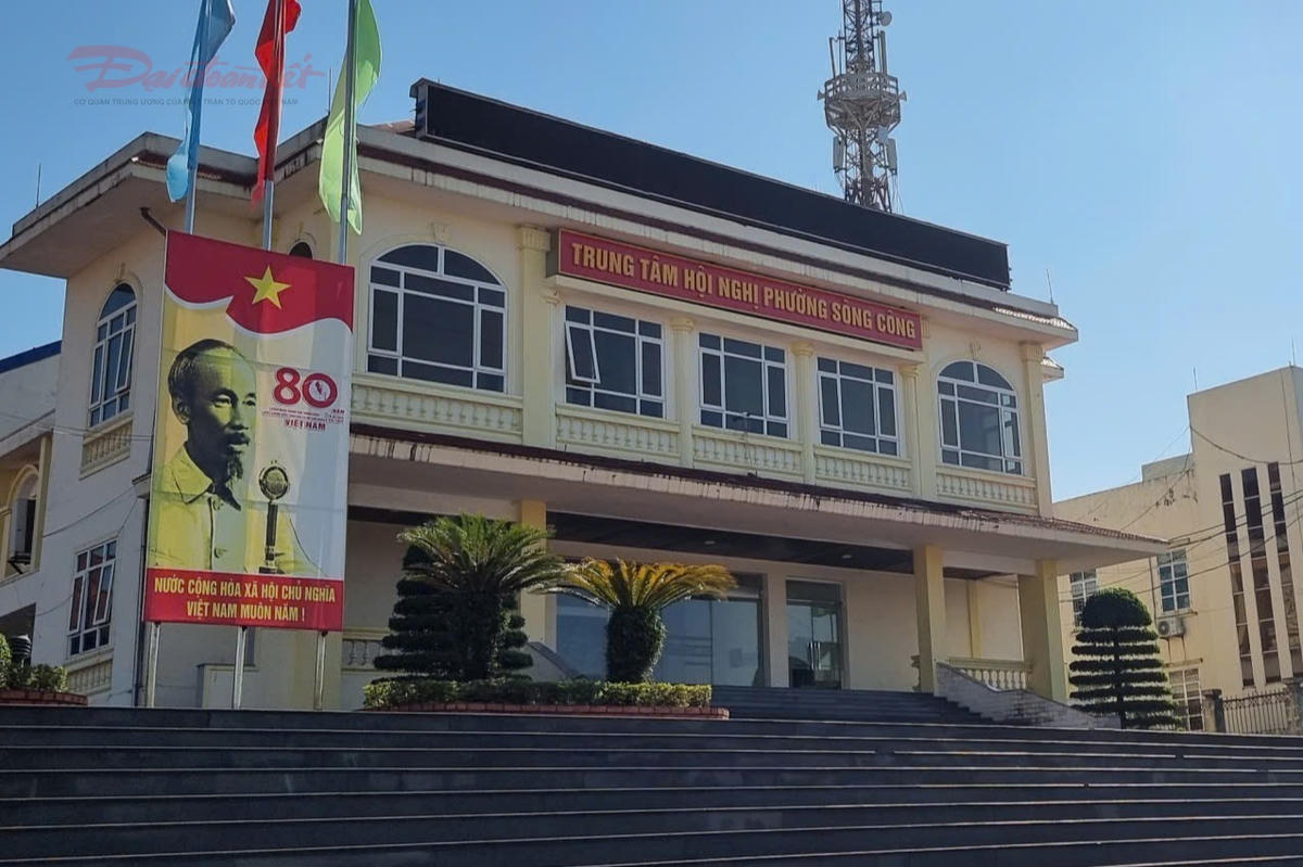 Trung tâm hội nghị phường Sông Công. Ảnh: Toán Nguyễn.