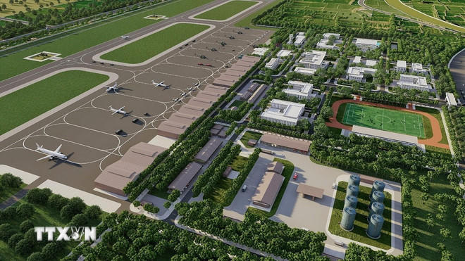 Phối cảnh Cảng hàng không quốc tế Gia Bình. (Ảnh: TTXVN phát).
