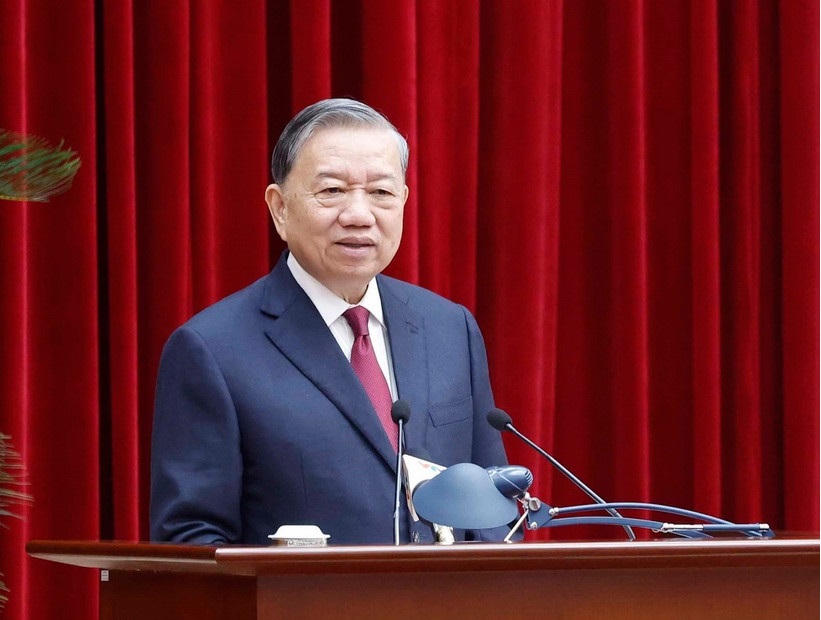 Tổng Bí thư Tô Lâm phát biểu. (Ảnh: Thống Nhất/TTXVN)