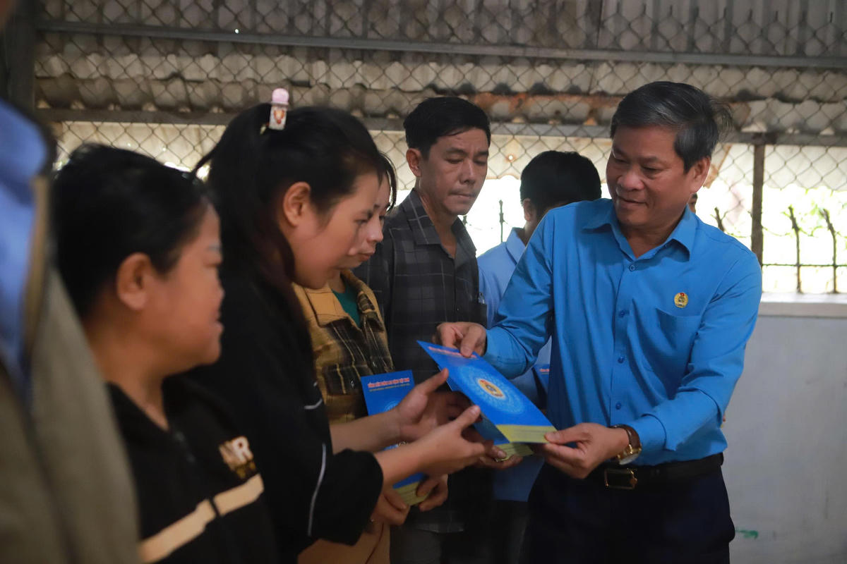 Tổng Liên đào Lao động Việt Nam và các Liên đoàn Lao động địa phương hỗ trợ đoàn viên, người lao động tỉnh Gia Lai sớm gượng dậy sau bão lũ. Ảnh: Hoài Phương