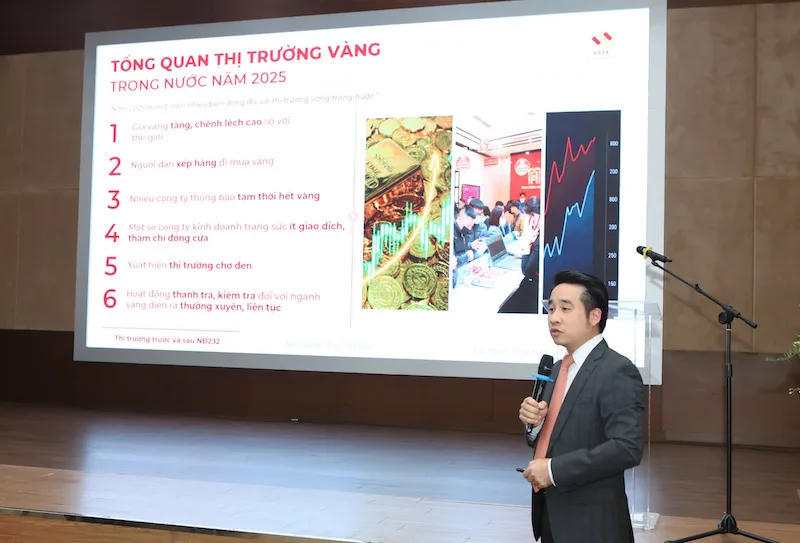 Ông Vũ Hùng Sơn - Chủ tịch Hội đồng quản trị Công ty CP Vàng bạc đá quý Bảo Tín Mạnh Hải, Tổng Thư ký Hiệp hội Kinh doanh Vàng. Ảnh:BTC