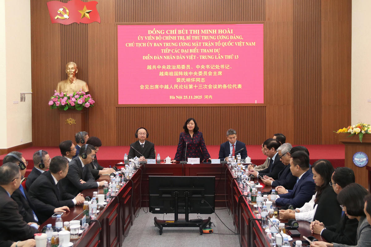 Quang cảnh buổi tiếp đoàn. Ảnh: Tiến Đạt.