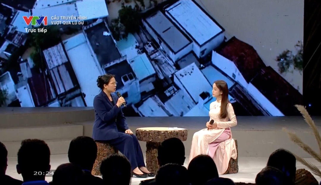 Phó Chủ tịch&nbsp;UBTƯ MTTQ Việt Nam&nbsp;Hà Thị Nga phát biểu tại chương trình. Nguồn: VTV.