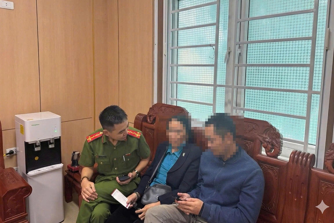 Công an xã Đại Đồng kịp thời can thiệp, ngăn chặn các vụ việc lừa đào qua mạng trước khi thiệt hại xảy ra. Ảnh: Công an tỉnh Nghệ An