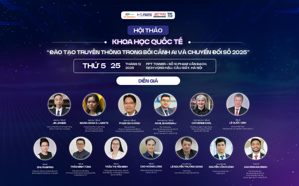 Các diễn giả sẽ tham gia Hội thảo.