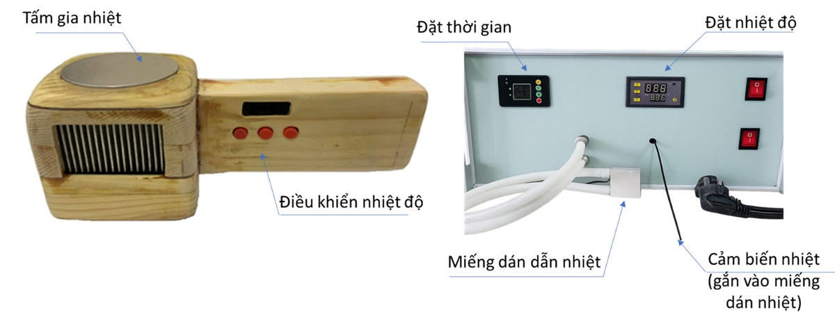 Thiết bị nhiệt lạnh trị liệu công suất thấp 10W dùng cầm tay và thiết bị nhiệt lạnh công suất cao 500W sử dụng hệ làm mát tuần hoàn.