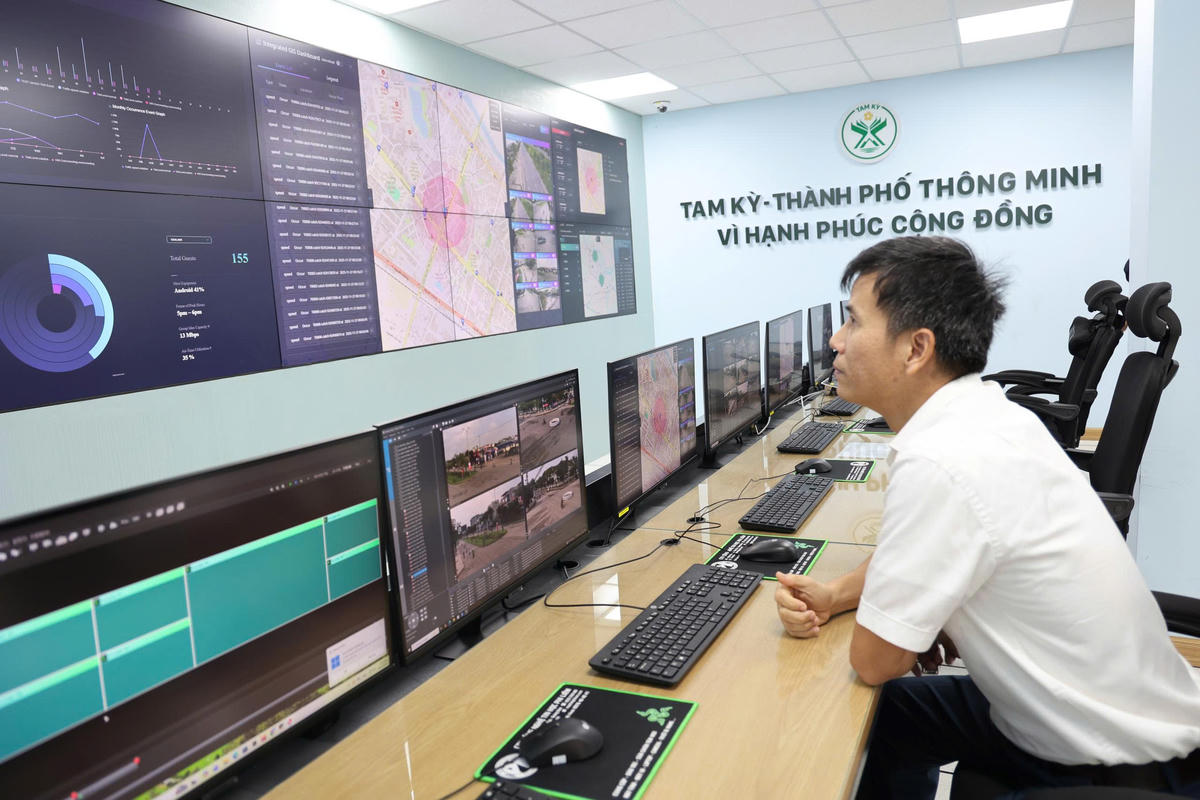 Trung tâm Điều hành đô thị thông minh ở phường Tam Kỳ. Ảnh: CV.