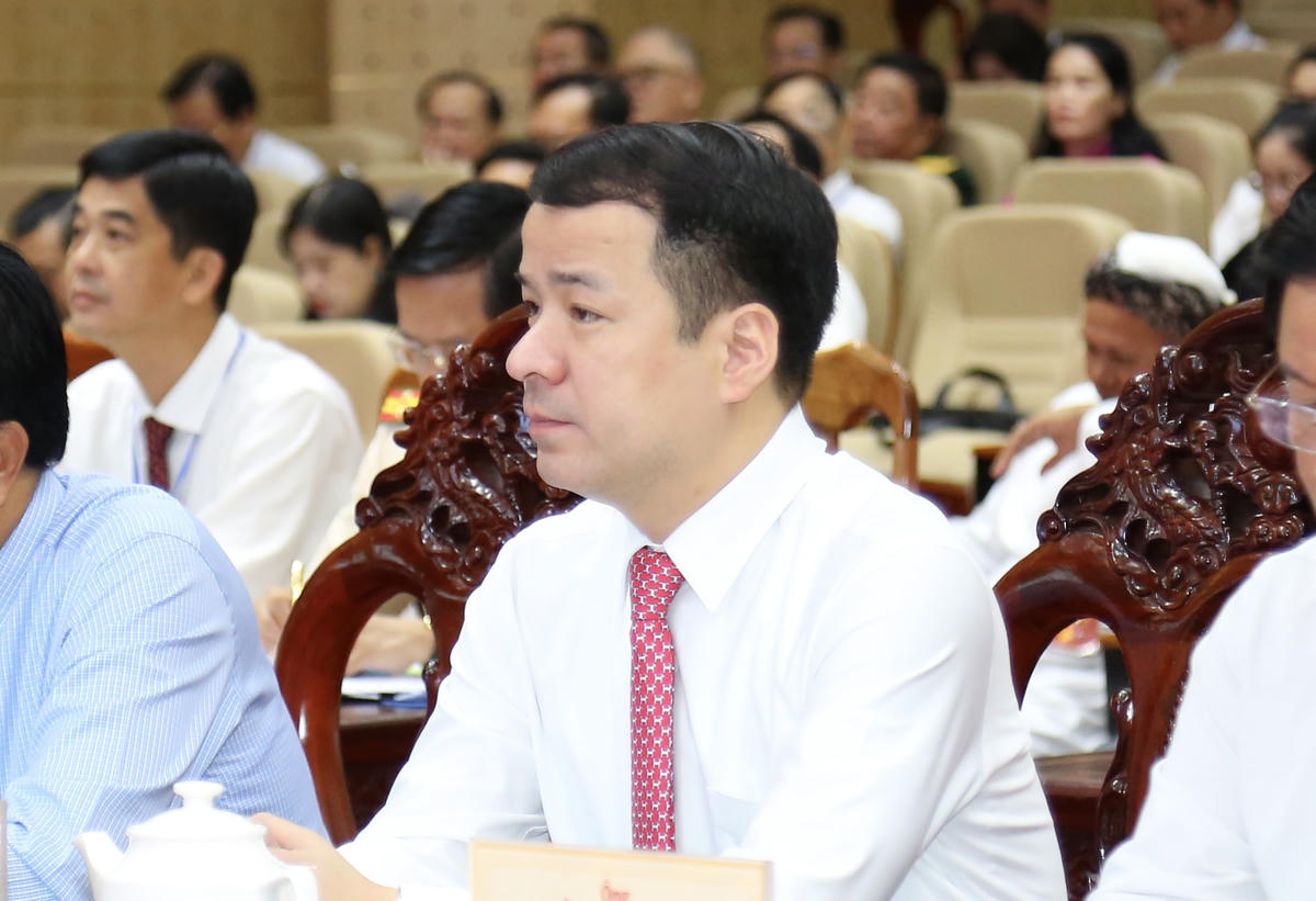 Ông Ngô Văn Cương - Phó Bí thư Đảng ủy MTTQ, các đoàn thể Trung ương dự Đại hội. (ảnh: Thanh Tiến)