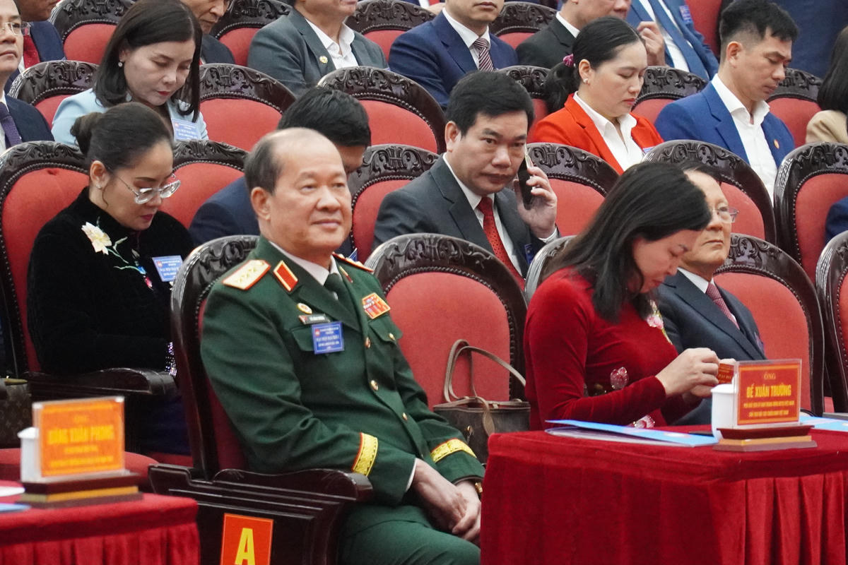 Thượng tướng Bế Xuân Trường - Phó Chủ tịch UBTƯ MTTQ Việt Nam, Chủ tịch Hội Cựu chiến binh Việt Nam dự đại hội. Ảnh: Đình Minh