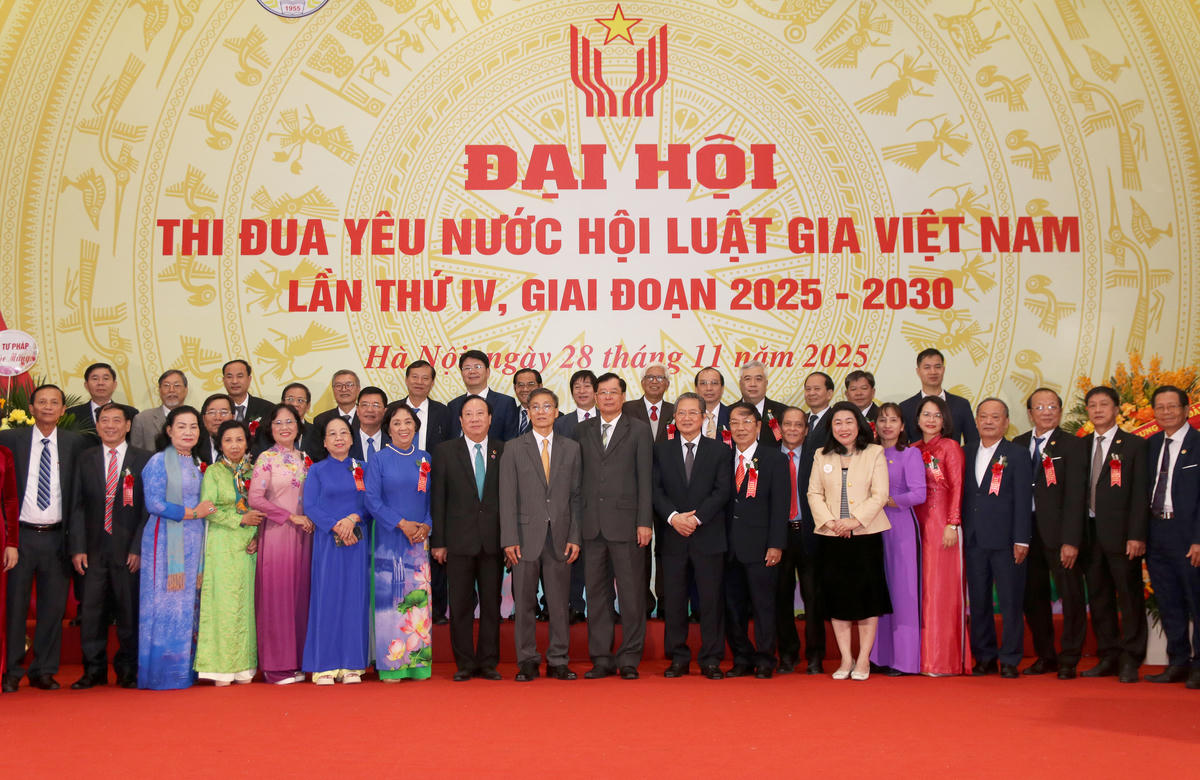 Đại hội thi đua yêu nước Hội Luật gia Việt Nam lần thứ IV, giai đoạn 2025-2030. Ảnh: Tiến Đạt.