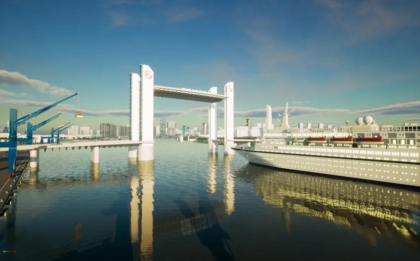 Hình phối cảnh cầu Thủ Thiêm 4. Ảnh: Sở GTVT (nay là Sở Xây dựng TP Hồ Chí Minh).