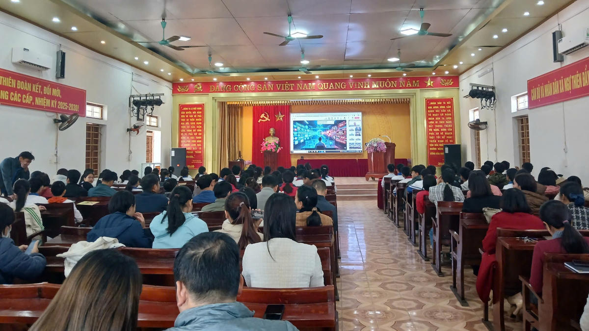 Điểm cầu xã Ngự Thiên, tỉnh Hưng Yên.