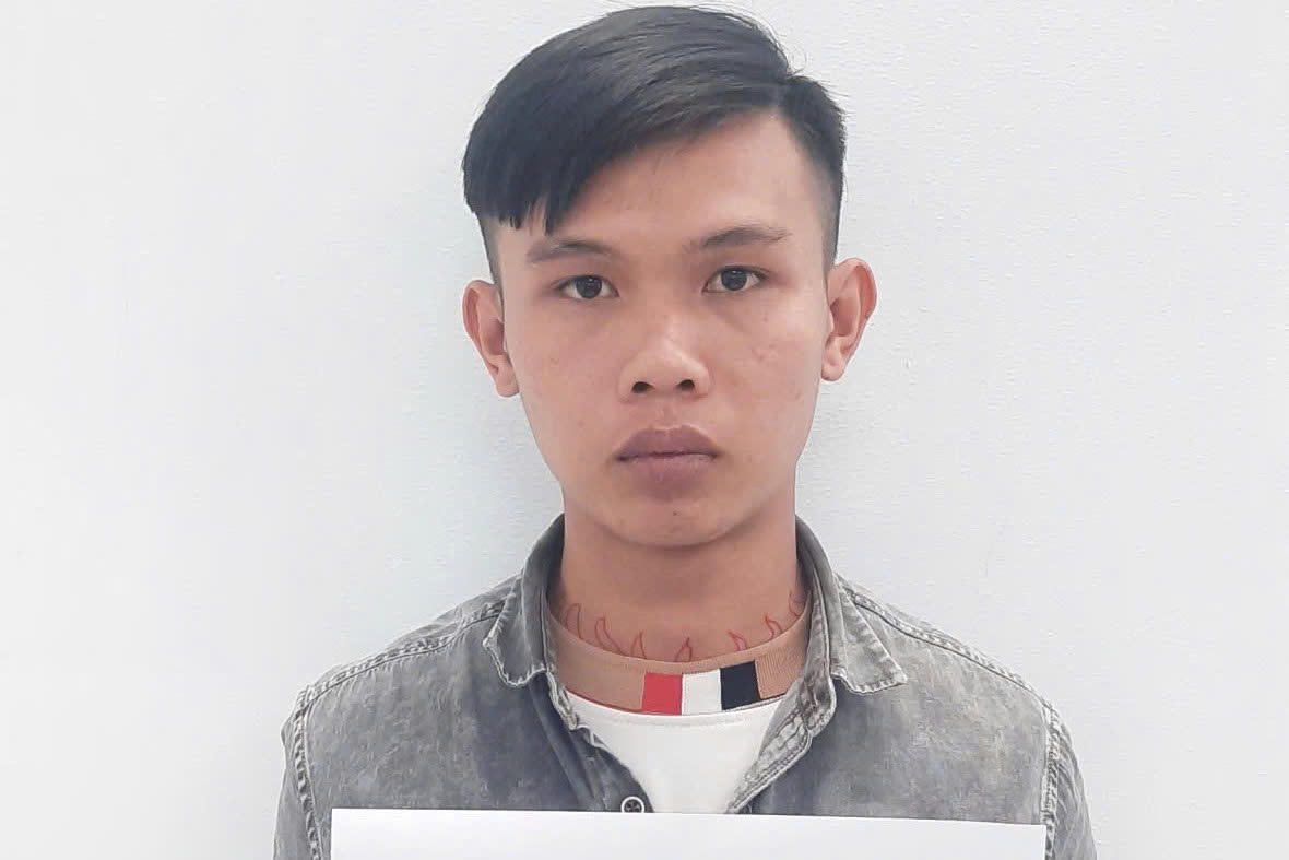 Đối tượng Nhớ tại cơ quan công an. Ảnh Công an cung cấp.