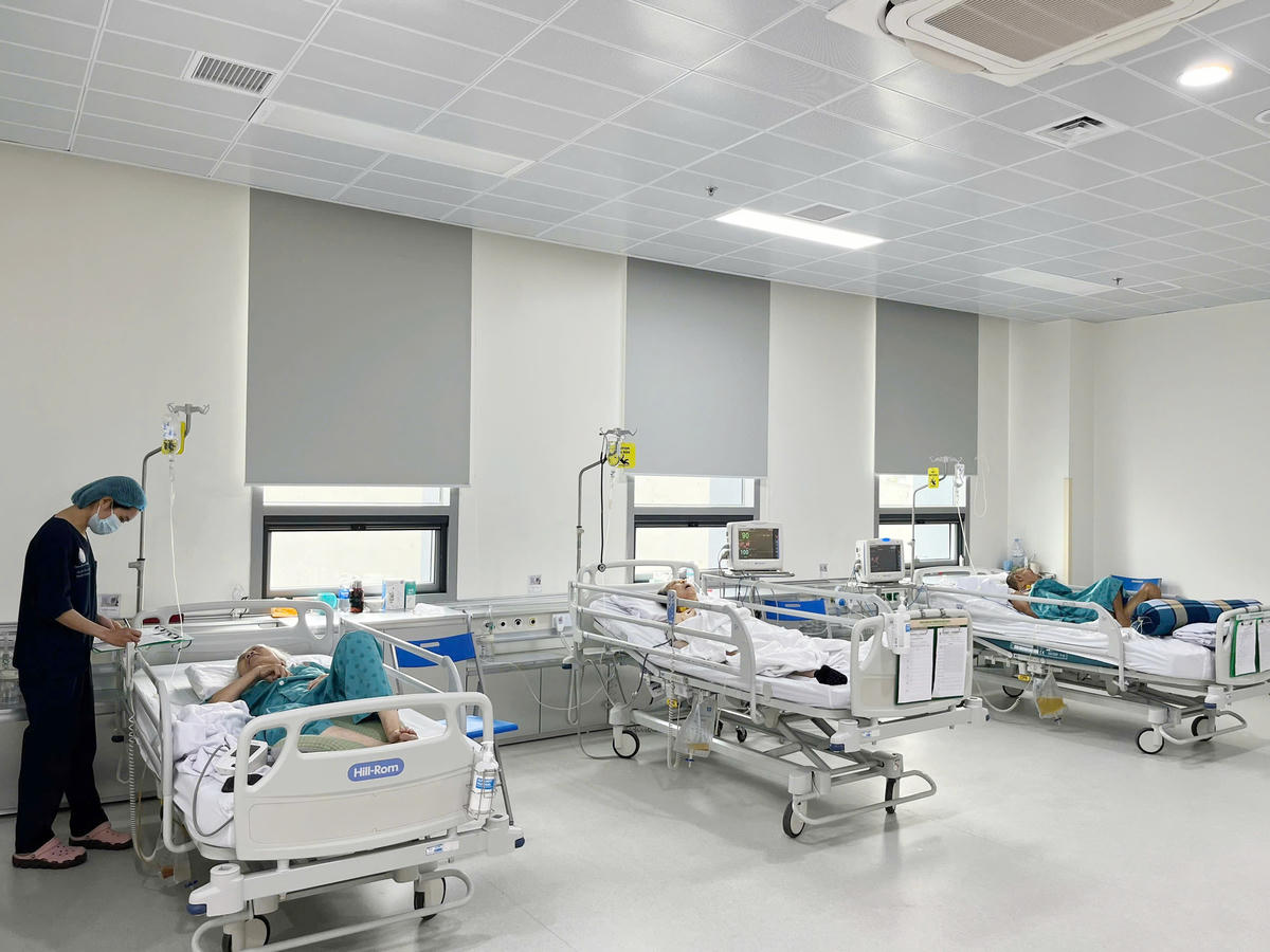 Khoa Bệnh lây đường hô hấp (A4C), Bệnh viện TWQĐ 108, ghi nhận số ca cúm mùa tăng cao đột biến. Ảnh BVCC.