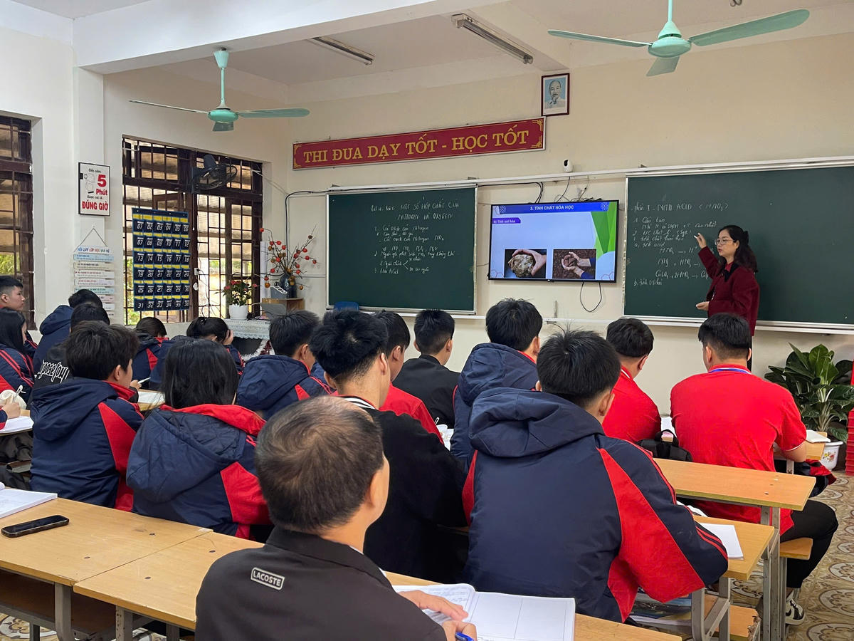 Một giờ học của Trung tâm GDNN-GDTX Tin học Lạng Sơn. Ảnh: N.C.