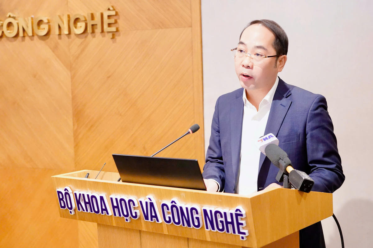 Ông Nguyễn Văn Khải, Phó Giám đốc Trung tâm Truyền thông KHCN (Bộ KHCN) phát biểu.