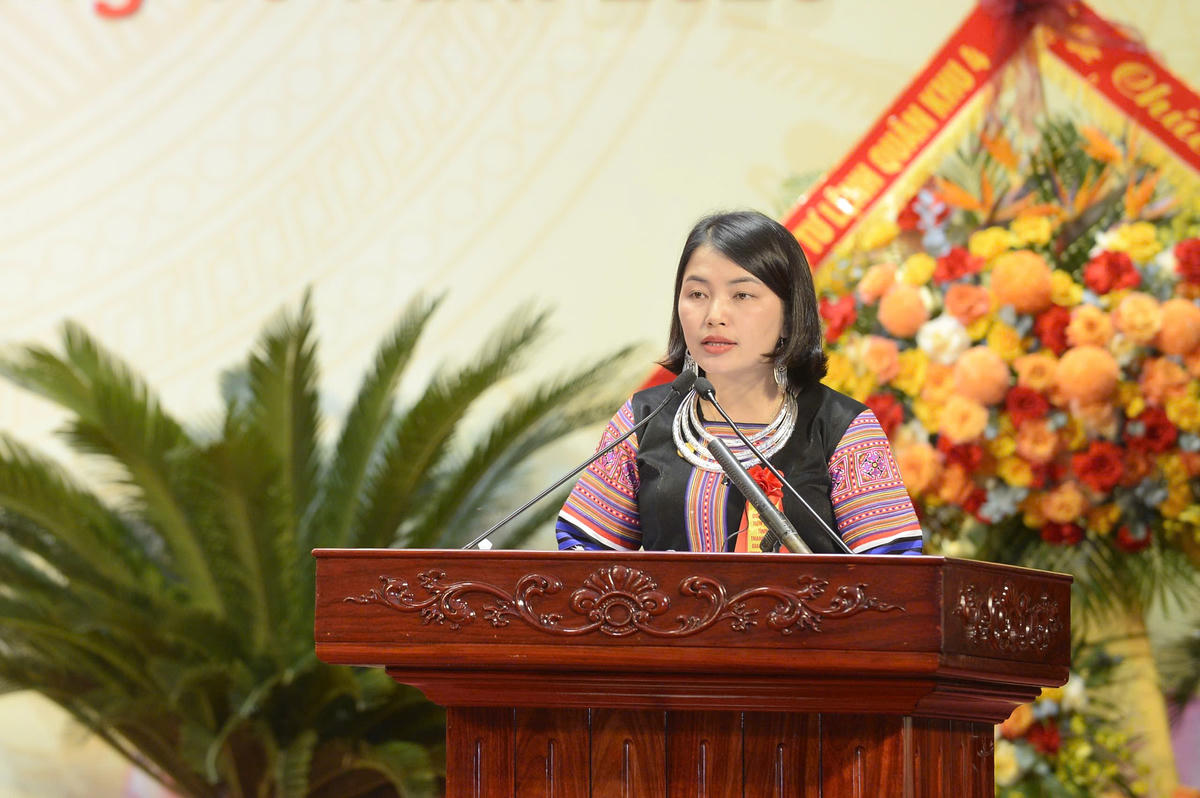 Chị Thao Thị Mè - Chủ tịch Uỷ ban MTTQ Việt Nam xã Nhi Sơn.