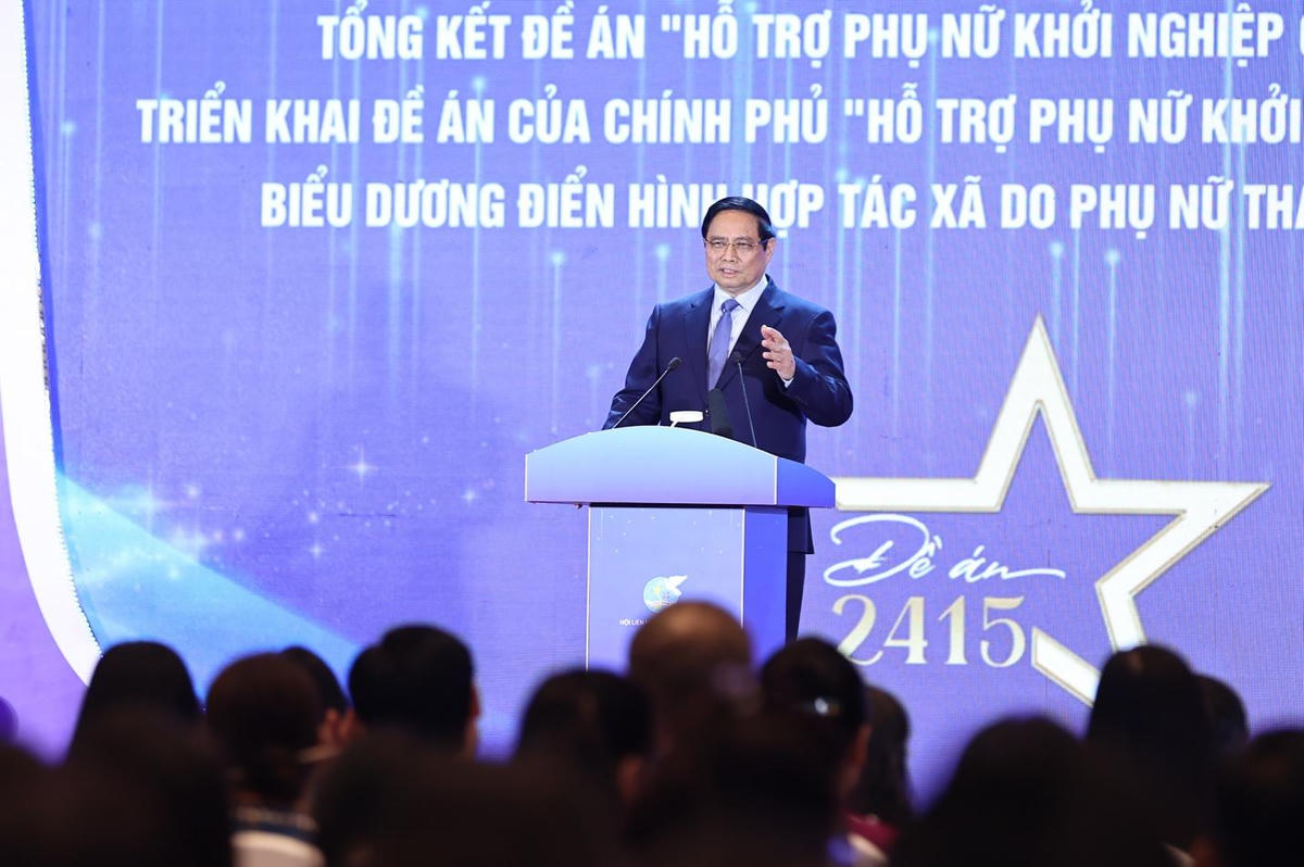 Thủ tướng Chính phủ Phạm Minh Chính phát biểu tại sự kiện - Ảnh: VGP/Nhật Bắc.