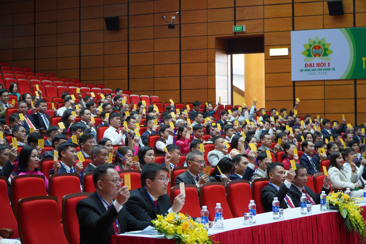 Đại biểu thông qua các nội dung tại Đại hội.  Ảnh: X.T.