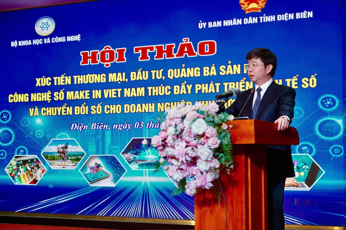 Thứ trưởng Bộ KHCN Bùi Hoàng Phương phát biểu tại sự kiện.