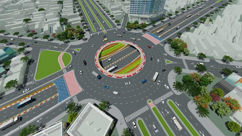 Phối cảnh dự án đầu tư xây dựng nút giao thông giữa đường Bùi Viện và đường Lê Hồng Phong (phường Hải An) dự kiến được khởi công vào ngày 19/12. Ảnh: CTV. 