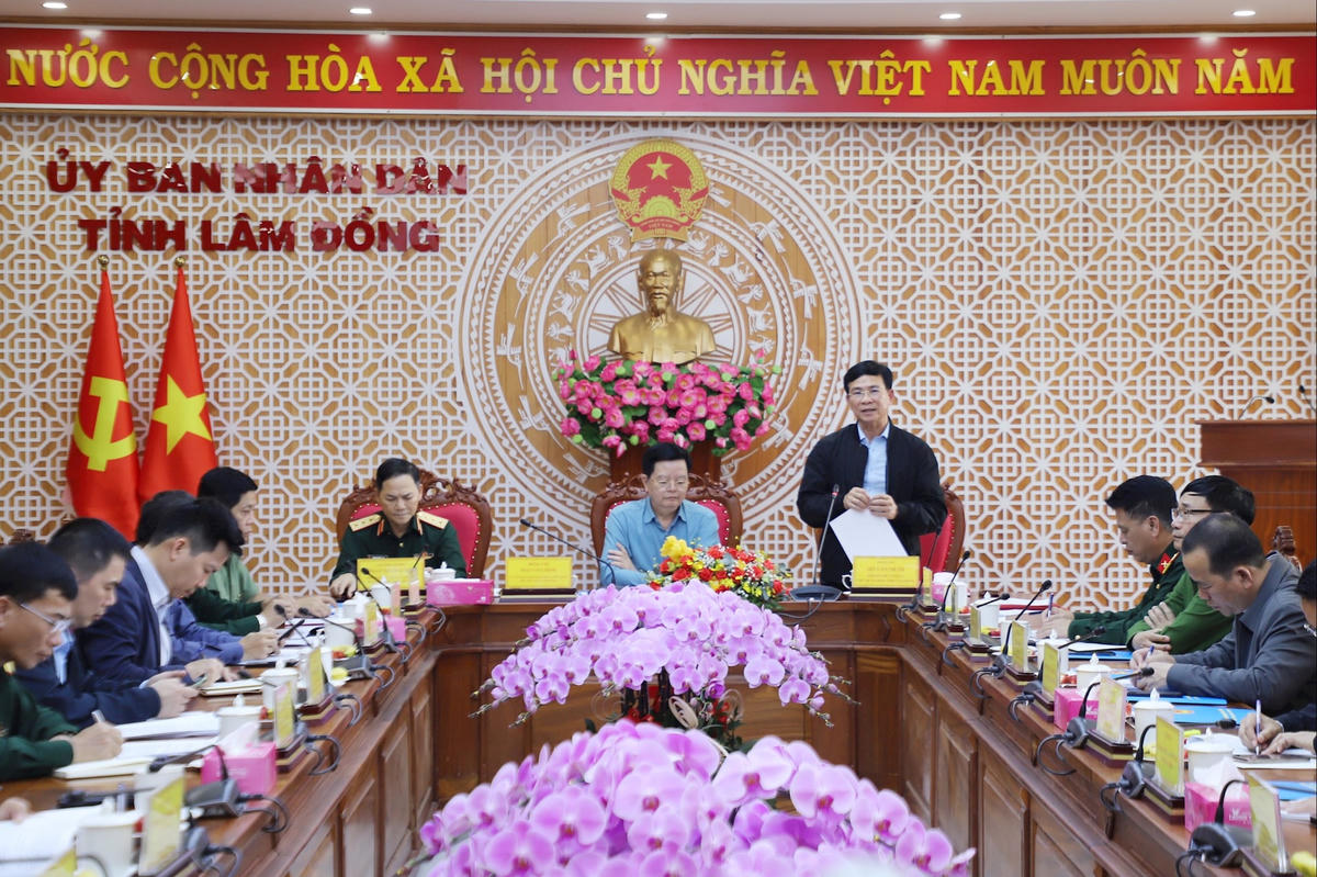 Phó Thủ tướng Chính phủ Mai Văn Chính làm việc với UBND tỉnh Lâm Đồng. (ảnh CTV)