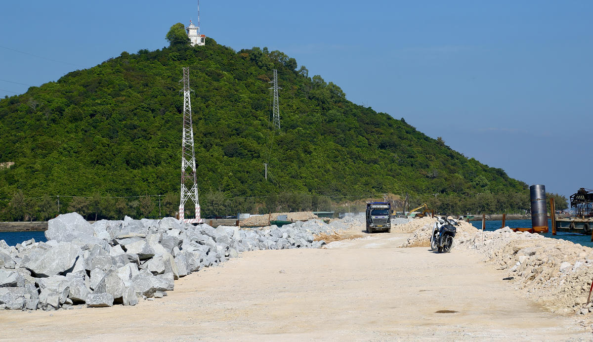 Dự án đã thi công được&nbsp;khoảng 850m (ảnh: Thanh Tiến)