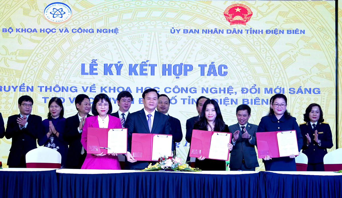 Lễ ký kết hợp tác truyền thông về KHCN, đổi mới sáng tạo và chuyển đổi số tỉnh Điện Biên.