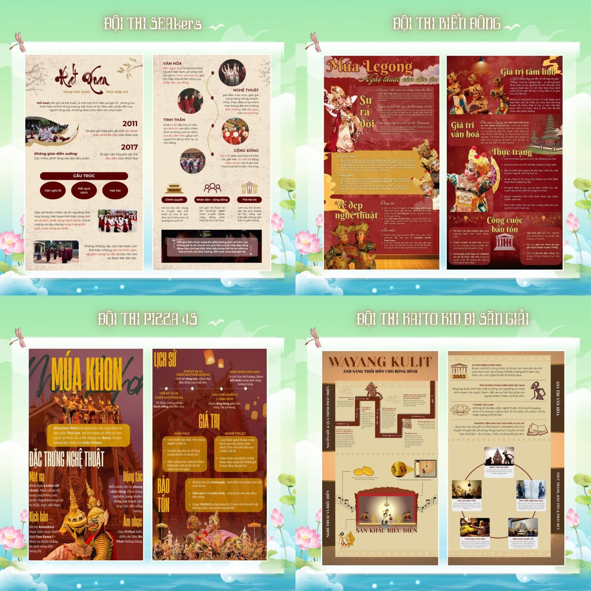 Một số tác phẩm dự thi ấn tượng của các đội lọt vào vòng Bán kết