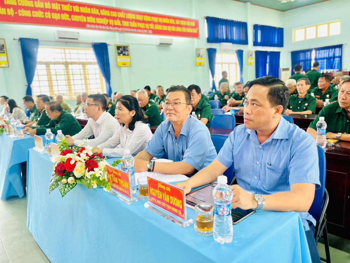 Lễ kỷ niệm 36 năm Ngày thành lập Hội Cựu chiến Việt Nam ở xã An Nhơn Tây. Ảnh: H.P.