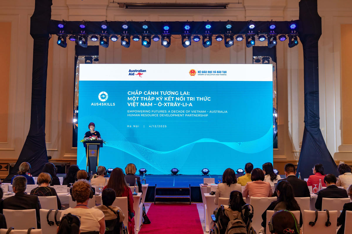 PGS.TS Nguyễn Thu Thủy, Cục trưởng Cục Hợp tác Quốc tế, Bộ GD-ĐT phát biểu tại Hội thảo.